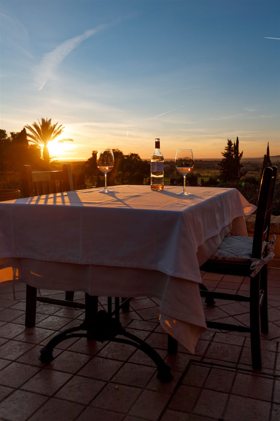 Vistas panorámicas desde la terraza del restaurante